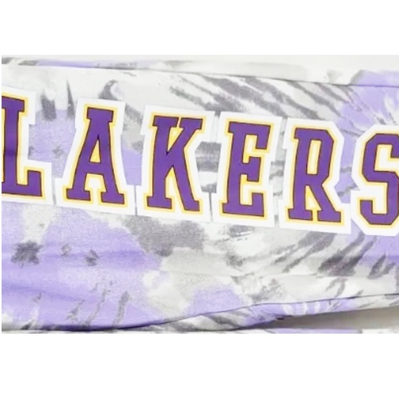 Hybrid NBA LA Lakers Tie Dye Sweatpants Joggers Size M - Picture 4 of 8